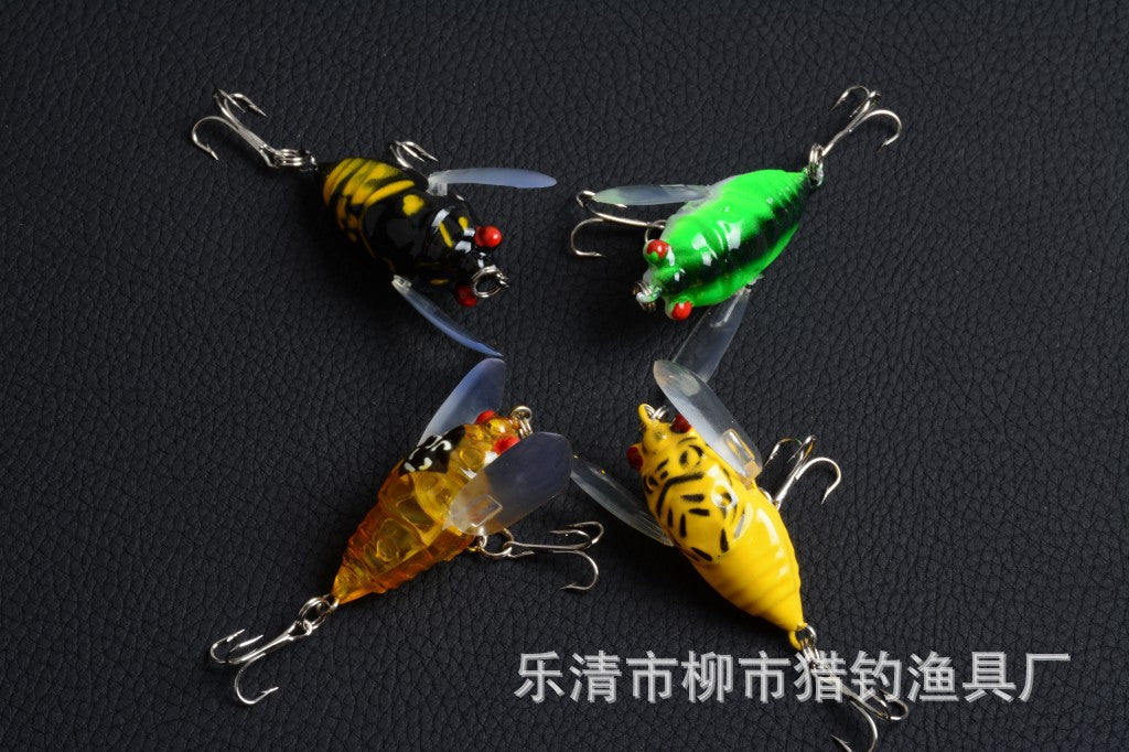 4x Popper Poppers 5cm Fishing Lure Lures Surface Tackle Fresh Saltwater