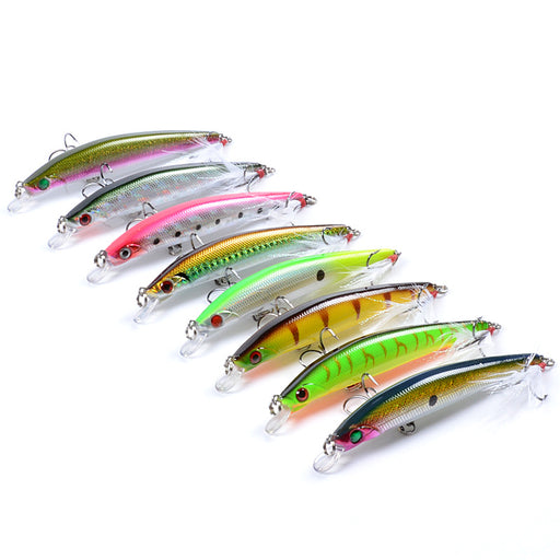 8x Popper Minnow 11.2cm Fishing Lure Lures Surface Tackle Fresh Saltwater - Outbackers