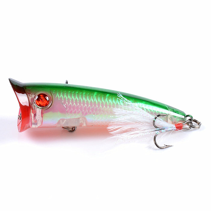 7x Popper Minnow 7.8cm Fishing Lure Lures Surface Tackle Fresh Saltwater - Outbackers