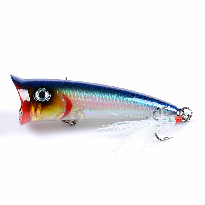 7x Popper Minnow 7.8cm Fishing Lure Lures Surface Tackle Fresh Saltwater - Outbackers