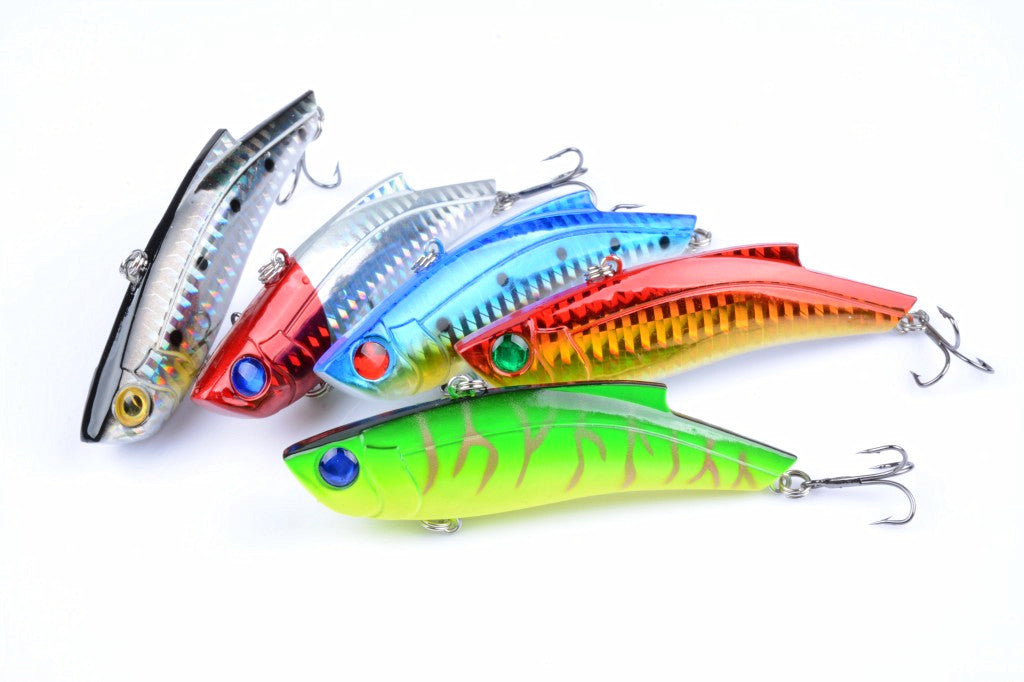 5x 9cm Vib Bait Fishing Lure Lures Hook Tackle Saltwater - Outbackers