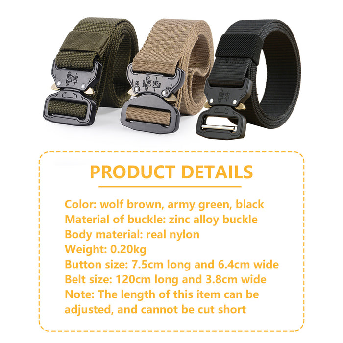 Mountgear Multifunctional Men's Outdoor Tactical Belt Outside Military Training Belt - Outbackers