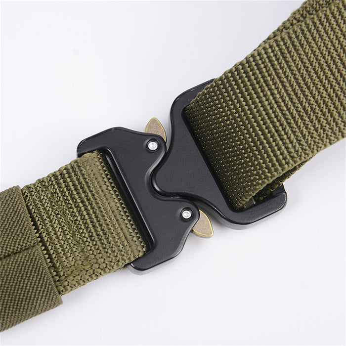 Mountgear Multifunctional Men's Outdoor Tactical Belt Outside Military Training Belt Green - Outbackers