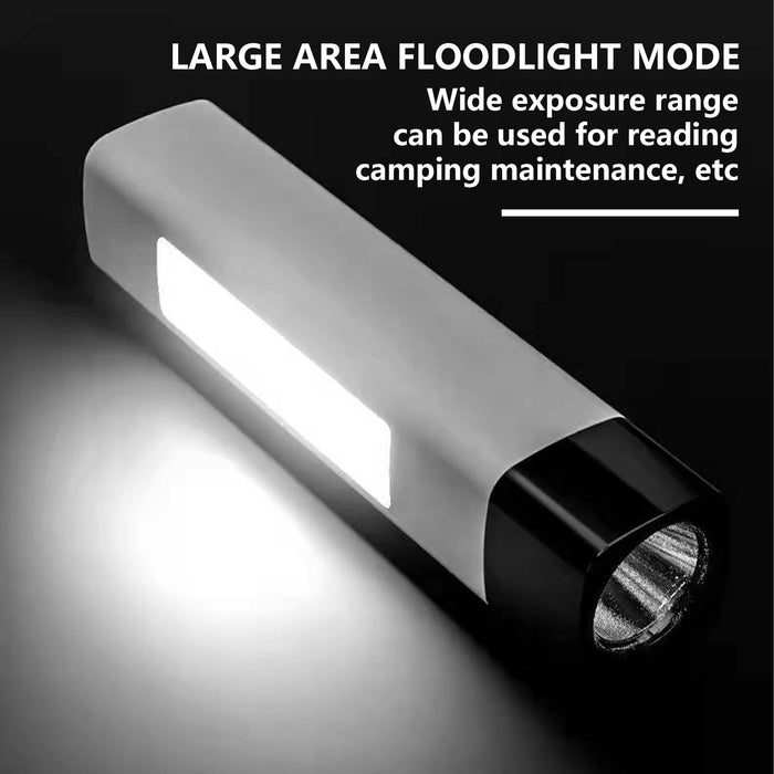 Mountgear Rechargeable Portable Flashlight with Side Light Outdoor Cycling ABS Flashlight - Outbackers