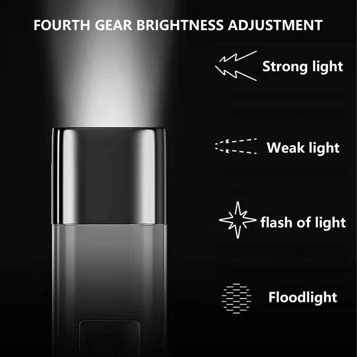 Mountgear Rechargeable Portable Flashlight with Side Light Outdoor Cycling ABS Flashlight - Outbackers