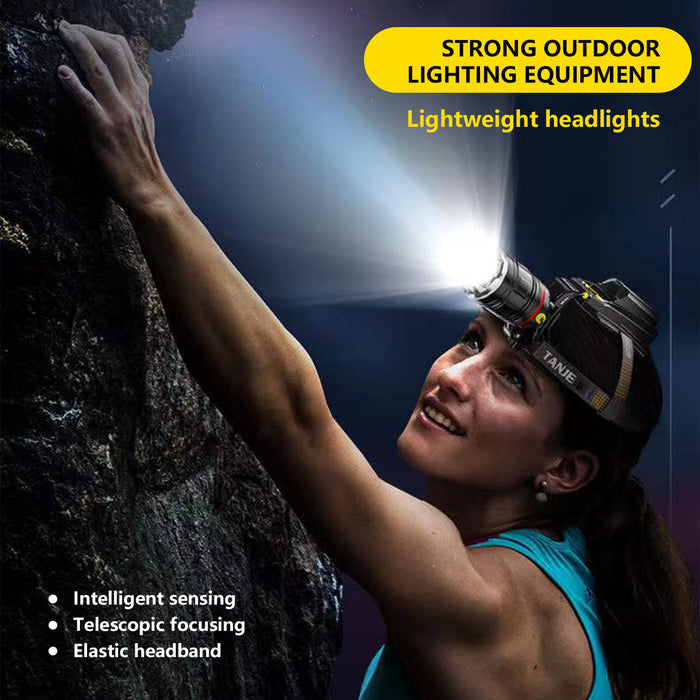 Mountgear Strong Seadlight Induction LED Headlamp Rechargeable Long Endurance Flashlight - Outbackers