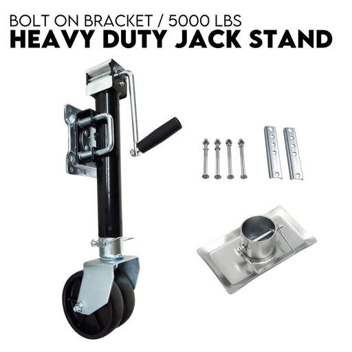 TRAILER PARTS TRAILER CARAVAN JACK STAND /JOCKEY WHEEL DRAW BAR FITMENT 5000LBS - Outbackers