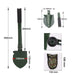 Survival Spade Camping Compass Mini Folding Shovel comes with carrying pouch - Outbackers