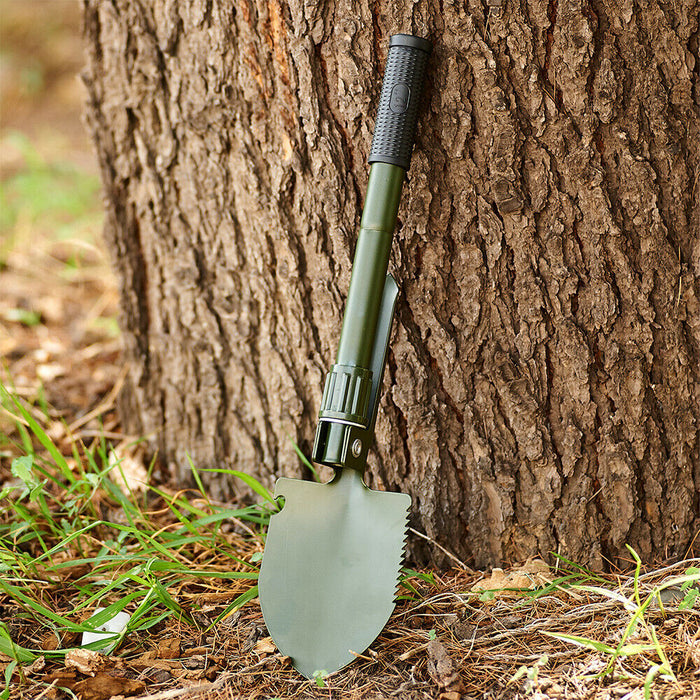 Survival Spade Camping Compass Mini Folding Shovel comes with carrying pouch - Outbackers