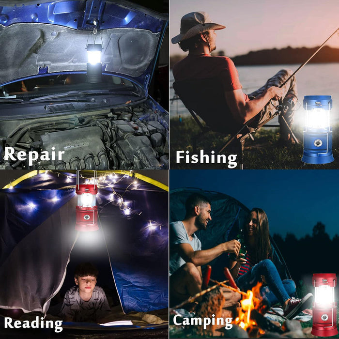 LED Camping Lamp Solar Powered Rechargeable USB Torch Waterproof Emergency Light Lantern - Outbackers