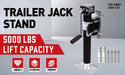 Trailer Caravan Canopy Jack Leg Stand Heavy Duty 2267KG/5000lbs Side Handle - Outbackers