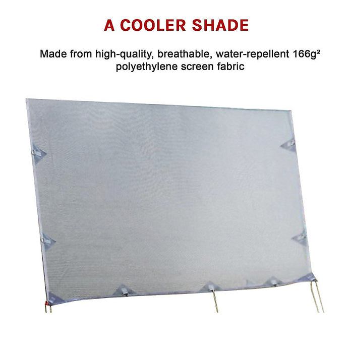 4.9m Caravan Privacy Screen Side Sunscreen Sun Shade for 17' Roll Out Awning - Outbackers