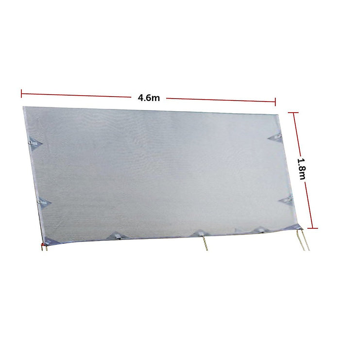 4.6m Caravan Privacy Screen Side Sunscreen Sun Shade for 16' Roll Out Awning - Outbackers