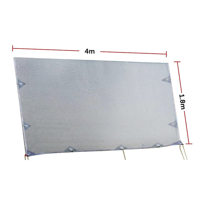 4.0m Caravan Privacy Screen Side Sunscreen Sun Shade for 14' Roll Out Awning - Outbackers