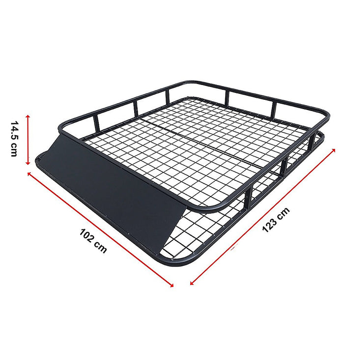 Universal Roof Rack Basket - Car Luggage Carrier Steel Cage Vehicle Cargo - Outbackers