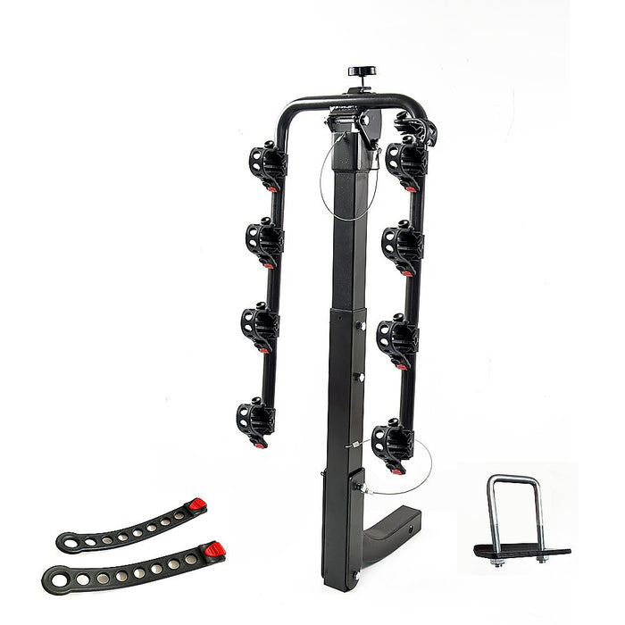 Premium 4-Bike Carrier Rack Hitch Mount Swing Down Bicycle Rack W/ 2" Receiver - Outbackers