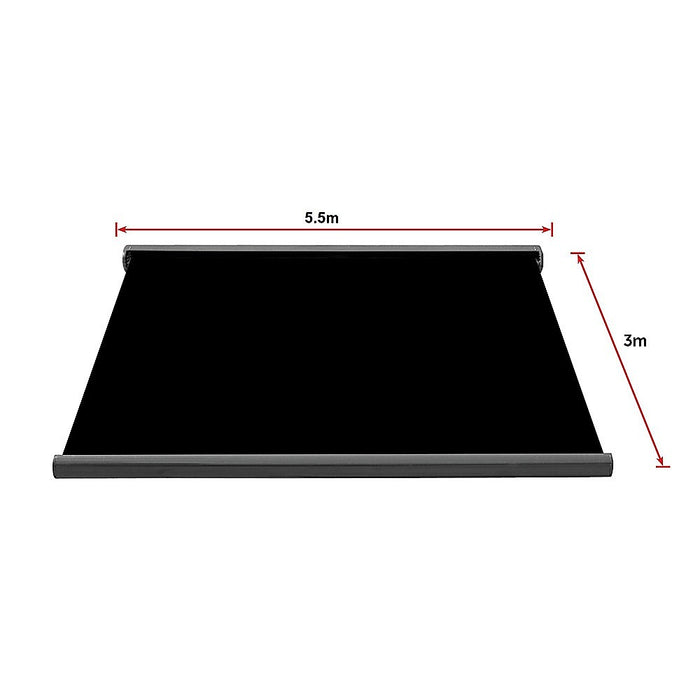 5.5m x 3.0m Retractable Folding Arm Awning Heavy Duty Full Cassette Motorised - Outbackers