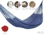 Outdoor undercover cotton Mayan Legacy hammock King size Blue - Outbackers