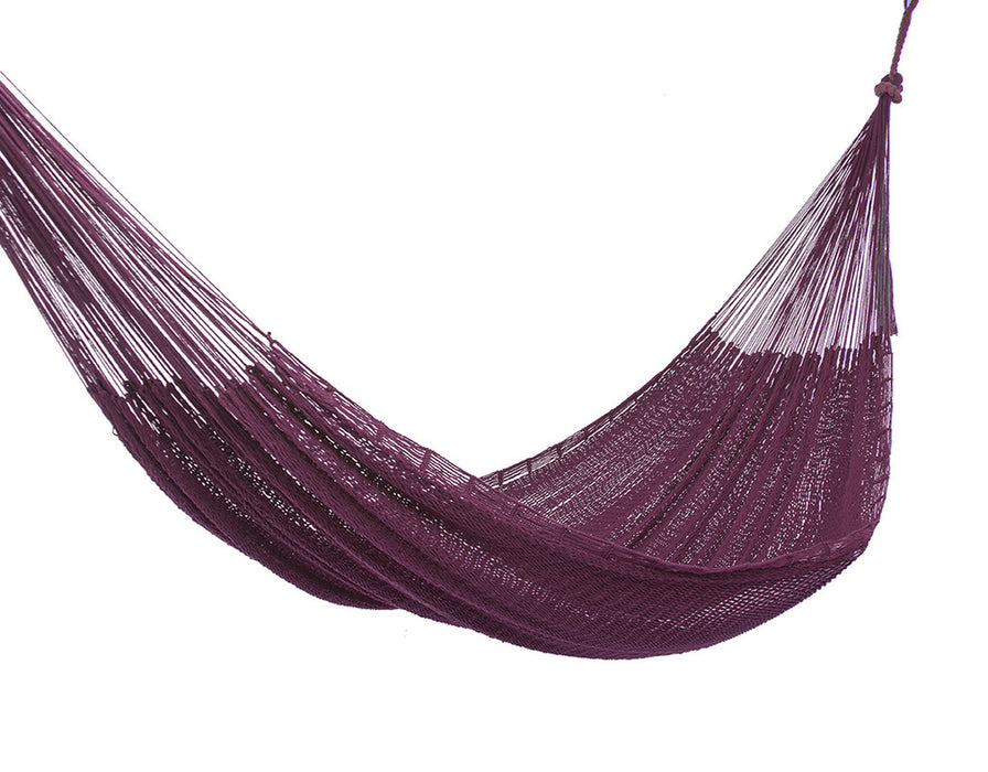 Outdoor undercover cotton Mayan Legacy hammock King size Maroon - Outbackers