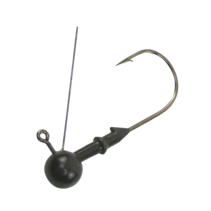 Vike 1/8 oz Weedless Round Jig Head with a Size 2/0 Hook Tungsten, 3 pack - Outbackers