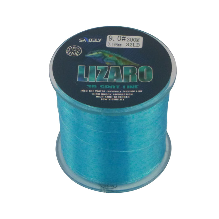 Samdely Lizaro Mono, Camo Blue, #9.0, 30lb, 300Mtr - Outbackers