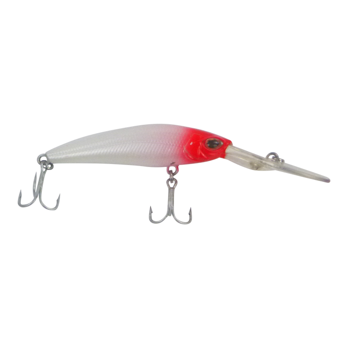 Finesse Wobbler Diving Lure, Red Head, 90mm - Outbackers